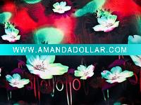 printed flower silk