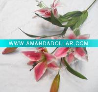 Artificial flower/artificial plant--Silk single flower-lily-pink
