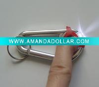 Wholesale Multifunctional Durable Aluminium LED Carabiner Flashlight With keyring