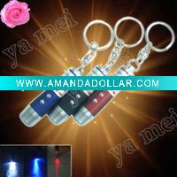 Wholesale 3 in 1 LED Laser UV light Key Chain Torch Flashlight LED Light