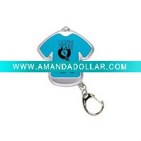 Wholesale mini new shirt shape multi Soft PVC LED flashlight and torch Keychain