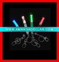 Wholesale Supply acrylic LED Flashlight stick Keychain with customized logo for party