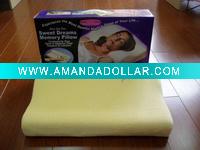 embrodiered memory foam contour pillow