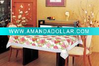 Wholesale printed tablecloth with Lace border