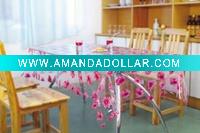 Wholesale transparent printed PVC tablecloth EN-71 standard