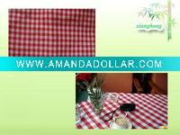 Wholesale pvc coated with plaid tablecloth