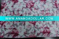 Wholesale Polyester Cotton CVC covering yarns printed burnout fabric for tablecloth