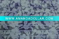 Wholesale Polyester Cotton CVC covering yarns printed burnout fabric for tablecloth