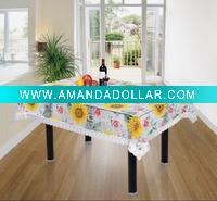 transparent printed tablecloth with Lace