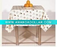 pvc printed oblong table cloth
