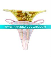 Wholesale sexy pattern bikini, France design sexy g string, colorful stripe