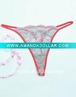 Wholesale trandparent mesh sexy T-back thong panty