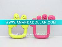 Wholesale plastic baby rattle toy (foot and hand style)