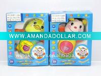 Wholesale baby plush rattle with light and music