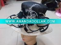 party fashion feather lady's top church hat MH-0219