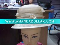 Wholesale white fashion lady's church hat MH-0226