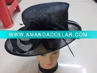 Wholesale party fashion feather lady's church hat MH-0217