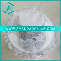 LADIES WHITE WEDDING CHURCH HAT WOMEN HATS