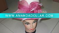 Wholesale party fashion feather women flower church hat MH-0227
