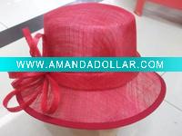 Wholesale party fashion feather lady's church hat MH-0210