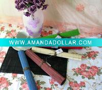 Colorful bamboo placemats