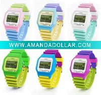 Wholesale promotional LCD silicon watch fashion digital plastic watch men's watch jewelry watch analog watch bracelet watch