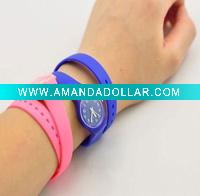 Wholesale long band silicone watch