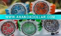 Wholesale newest colorful movement fashionable silicone watches