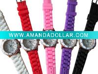Wholesale latest silicone watch with stone