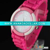 Wholesale Design for gift 2011 Newest Color silicone Watches PL0086