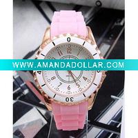 Wholesale pink lady new design silicon watches HF097