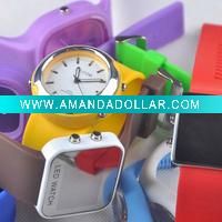 Wholesale 2011 trendy silicone watch bracelet