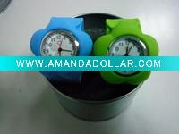 Wholesale flower Slap Silicon Watch (CH10191)