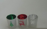 Wholesale christmas glass candle holder