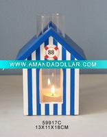 Wholesale wooden hand-crave candle holder(59917C)