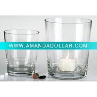 Glass Hurricane candle holder