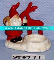 Santa with candle holder