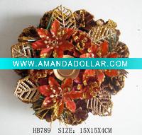 Pinecone Wreath candle holer