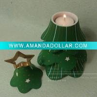 Ceramic Christmas Candle holder-Xams Tree