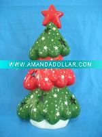 Wholesale Ceramic christmas candle holder handpainted