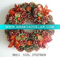 Pinecone Wreath candle holer