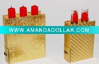 Wholesale wooden box with candle holder