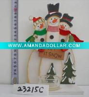 Wholesale Christmas season decoration wood candle holder