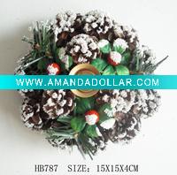 Pinecone Wreath candle holer
