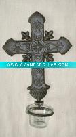 Wholesale metal cross candle holder