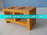 Wholesale wooden hand-crave candle holder ( flower )