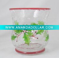 Wholesale crackle glass candle holder