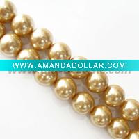Wholesale Amber Glass Pearl Beads Necklace for Jewelry