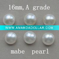 16mm A grade white loose mabe pearl