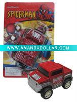2011 New action figure toys, Spiderman Hammar pull back car,with music and light